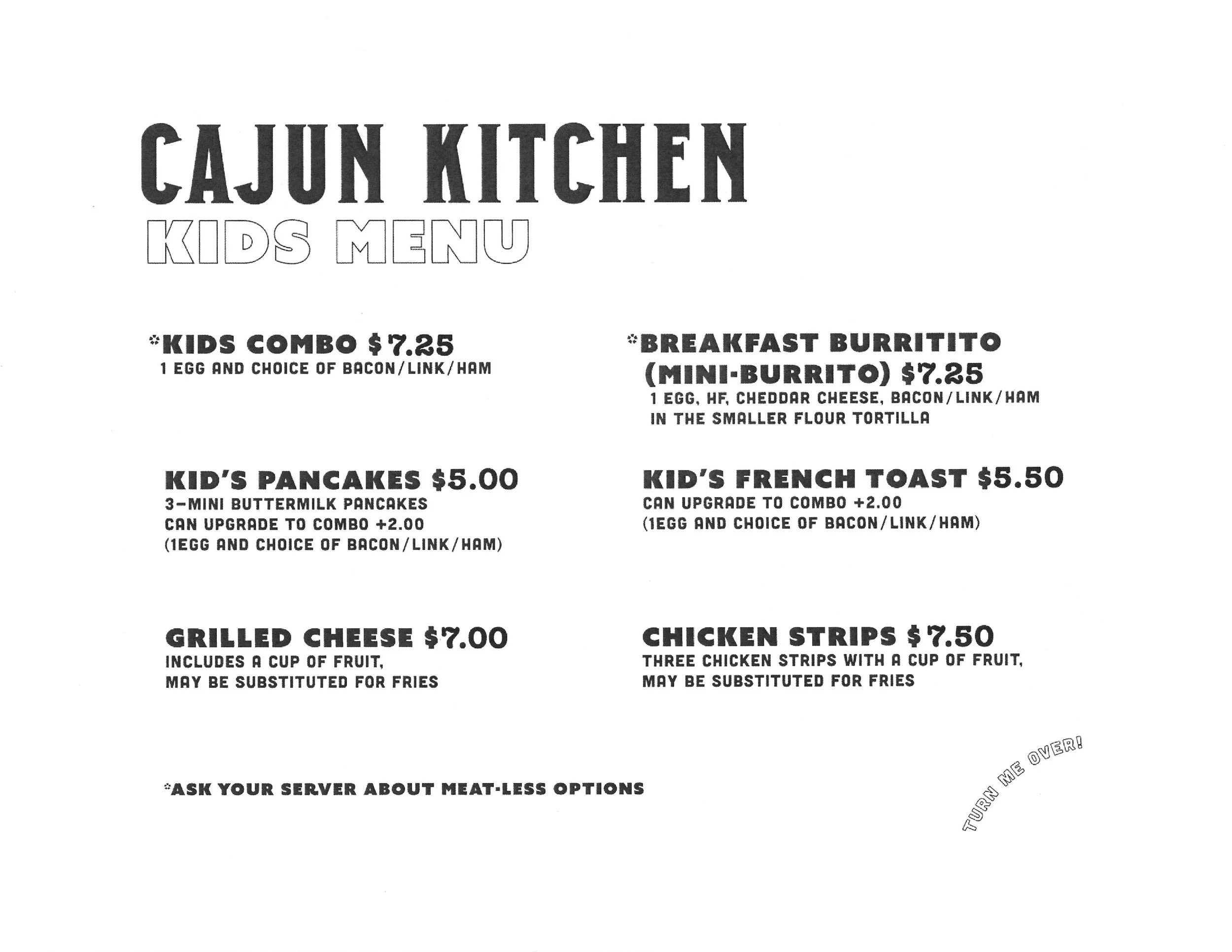 Online Menu Chapala Cajun Kitchen
