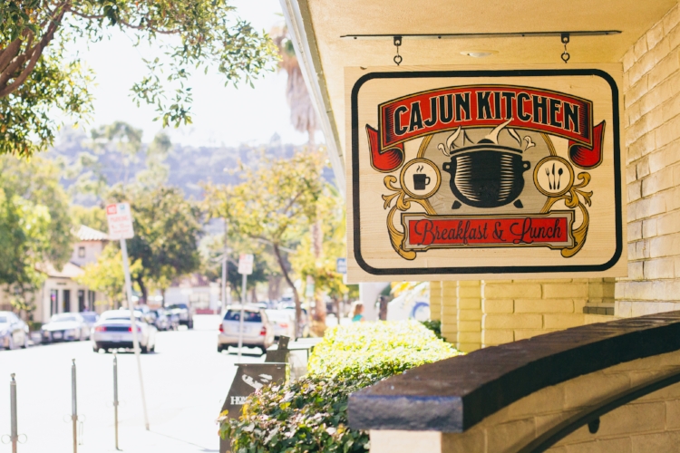 Outside view of Cajun Kitchen sign