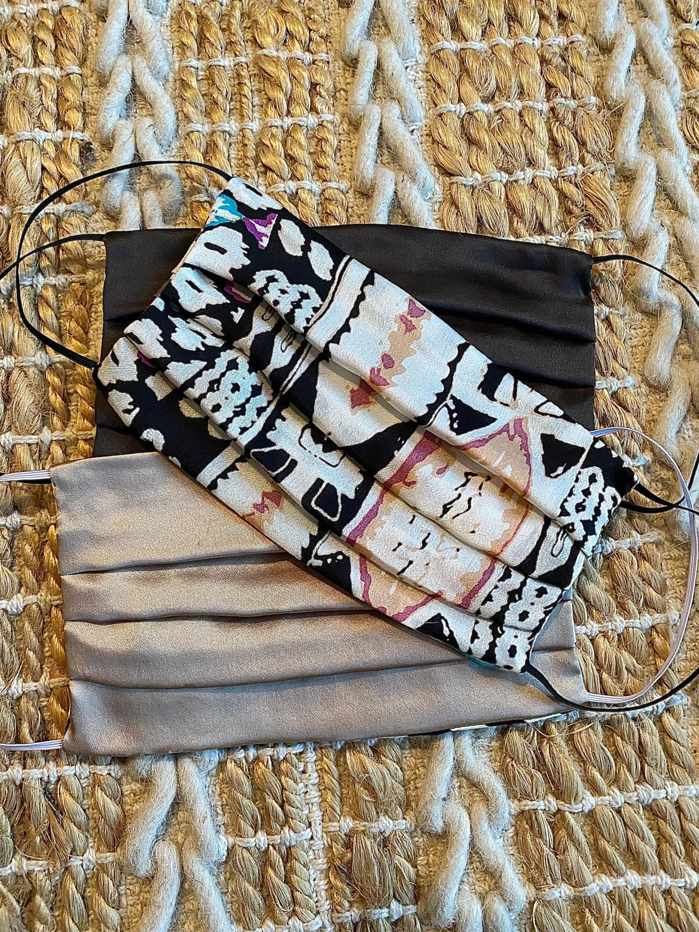 3 pack Silk Mask Solid and Print Multi 