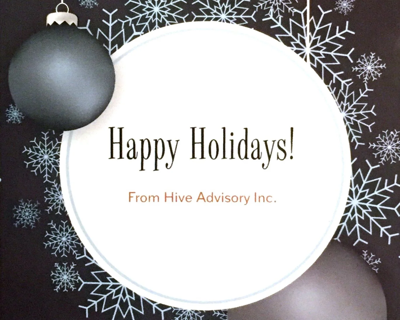 Happy holidays and new year! HIVE welcomes a new decade of management consulting !