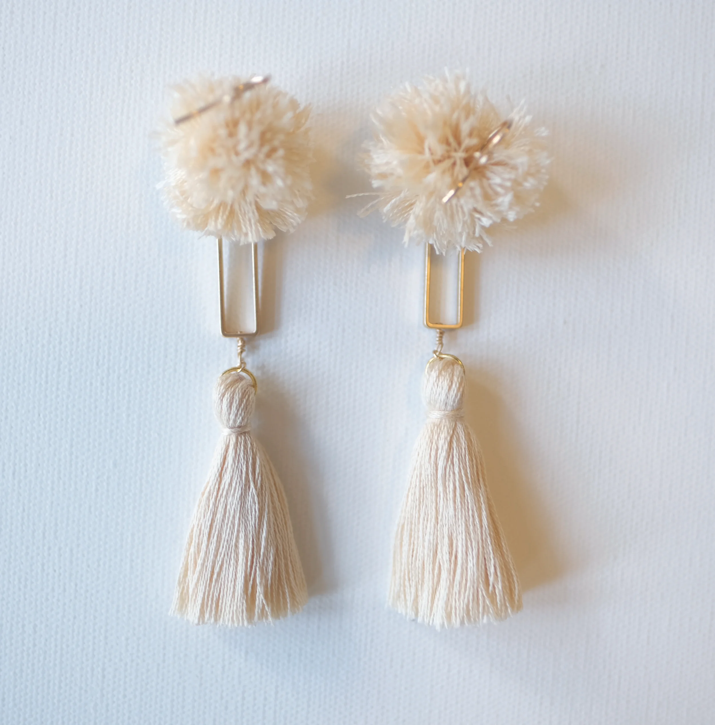 Pom Drop Earrings
