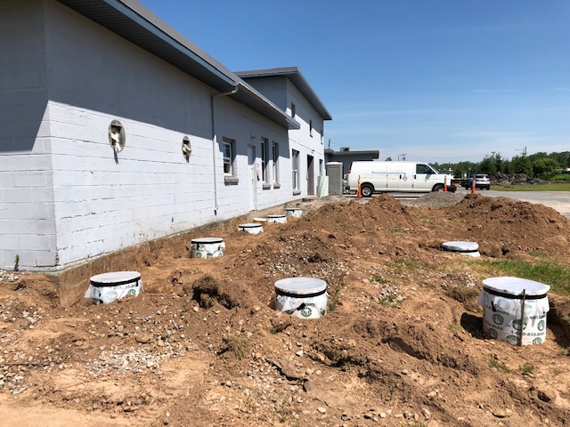 Footings in place for outdoor kennels