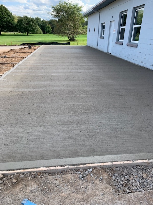 Concrete pad for outdoor kennels