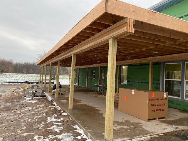 Roof on Outdoor Kennels