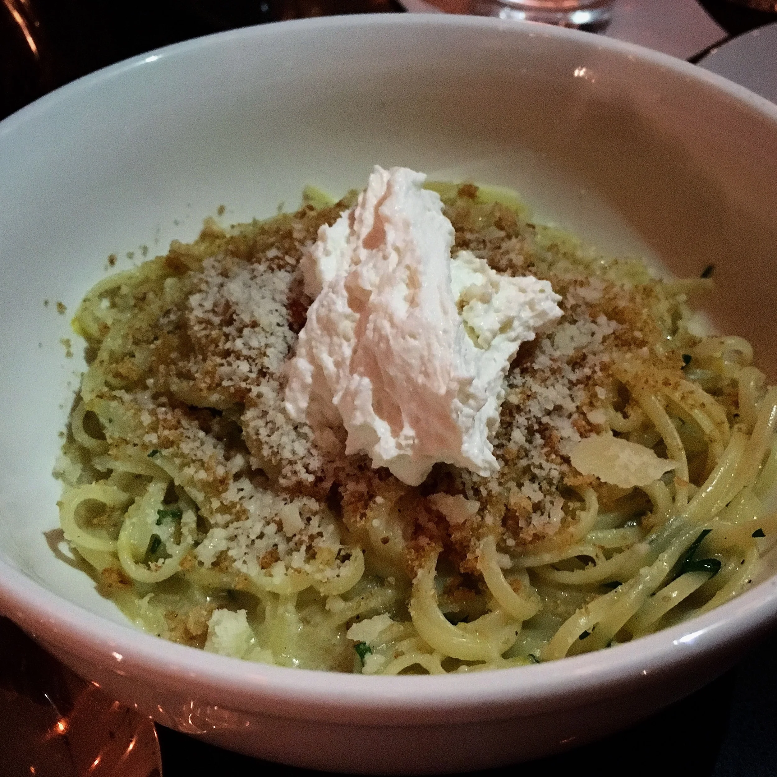Linguinette with Meyer lemon and ricotta