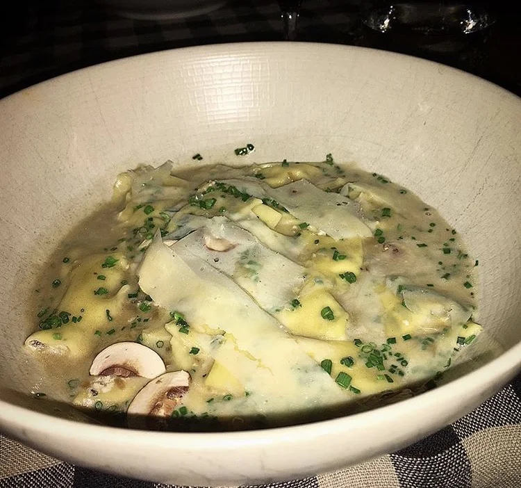 Agnolotti stuffed with ricotta cheese, Upland