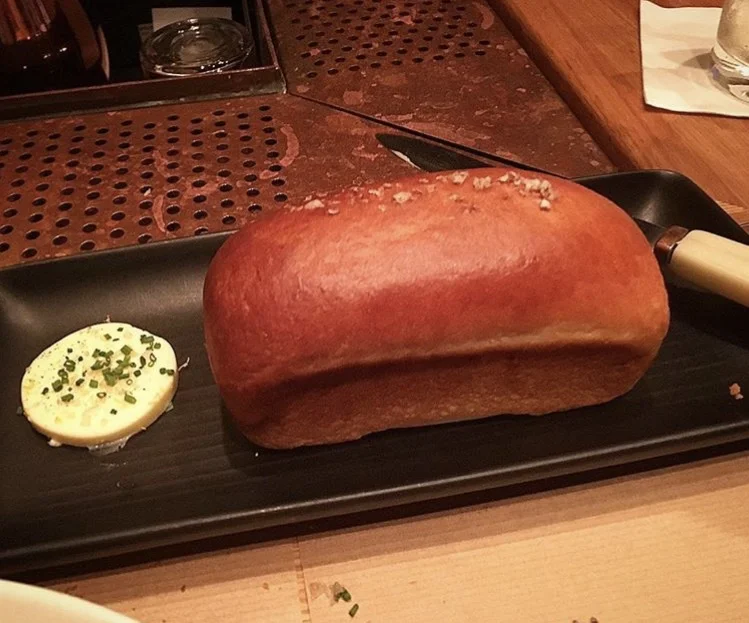 Amazing bread and butter sprinkled with chives, Upland