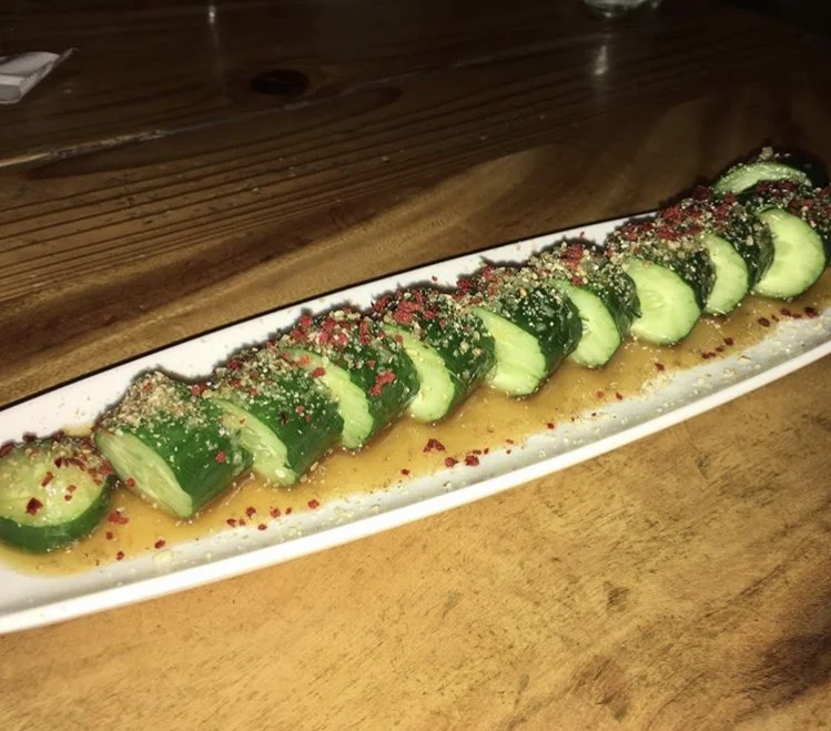 Cucumber with sesame vinaigrette, Ippudo