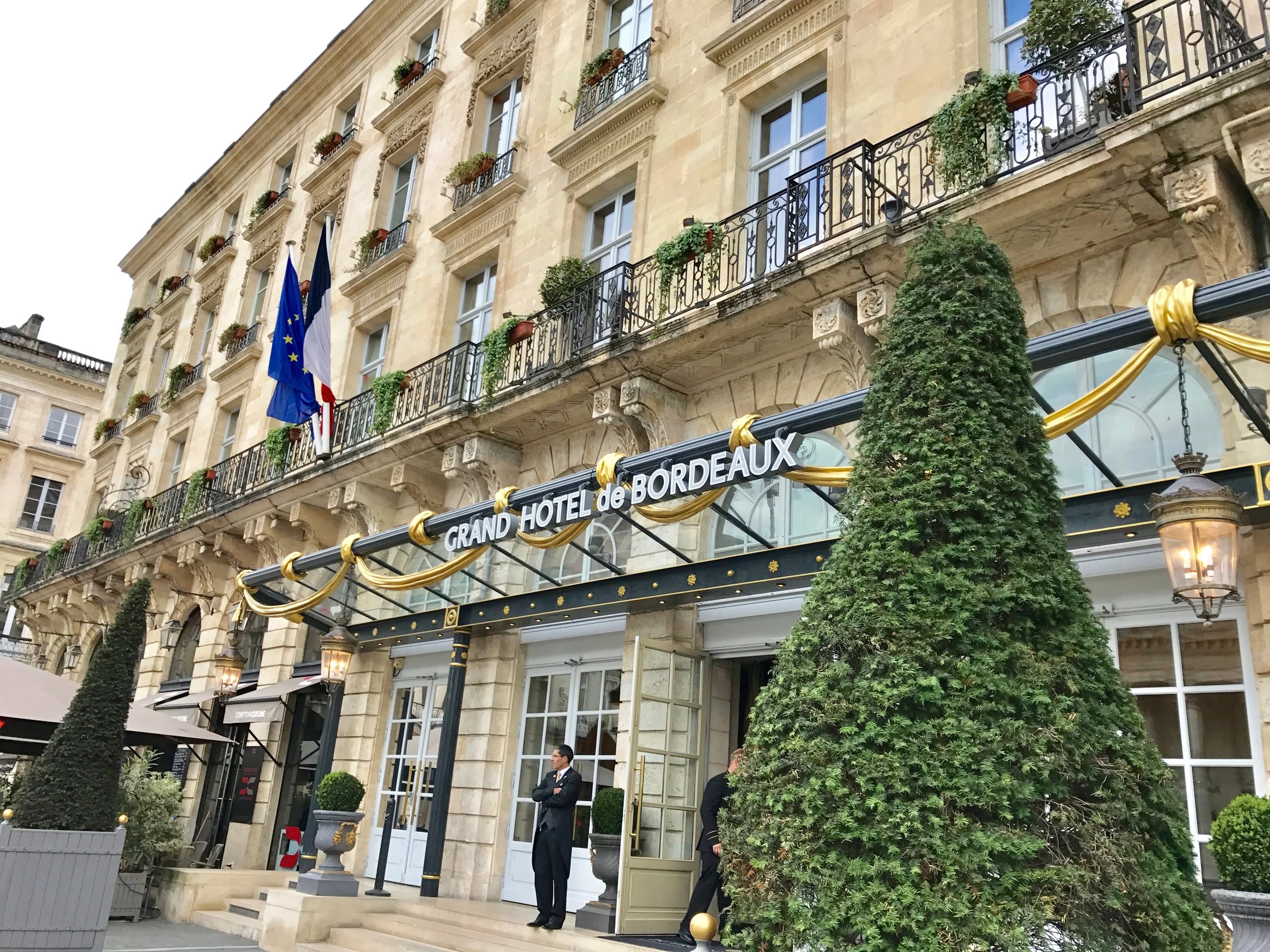 InterContinental Bordeaux - Le Grand Hotel, built in 1789, ten years after The Great Theatre. The two buldings face each other and boast neo-classically inspired facades,