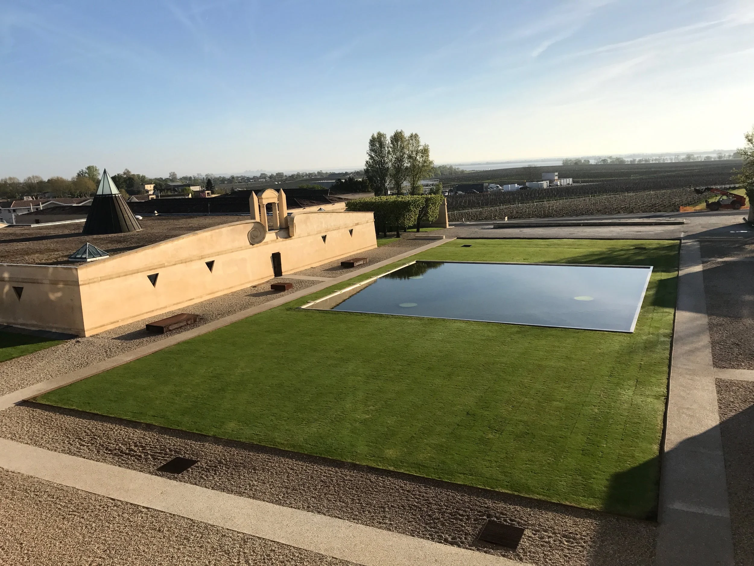 View from my room at Chateau Pichon Baron