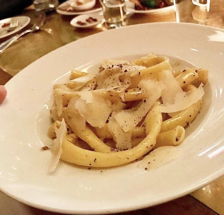 Homemade pasta with lots of cheese at Cafe Altro Paradiso.