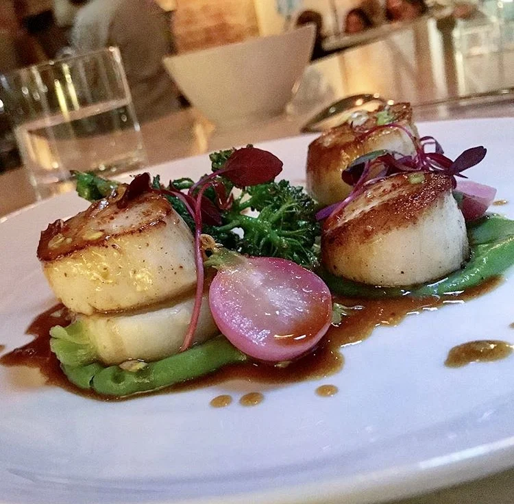 The scallop dish at Racine's.