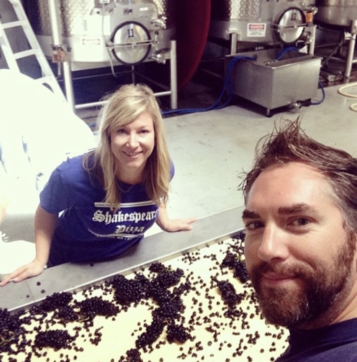 Tracy and Peter Nielsen at the Santa Rosa warehouse where their wine is processed, fermented, aged and bottled.