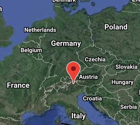 Alto Adige wine region is just south of the Austrian border. 