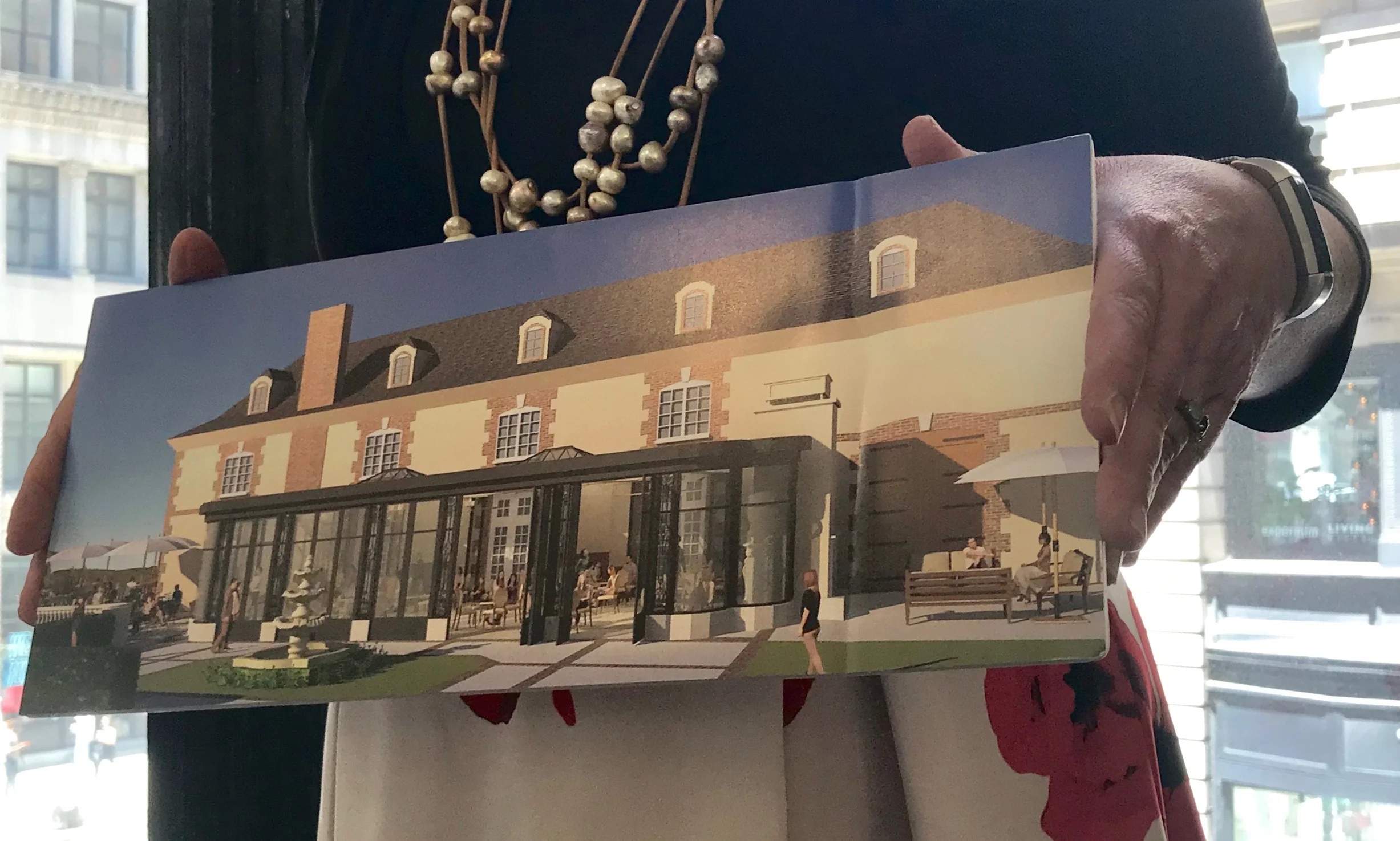 A rendering of the site of the new winter garden.