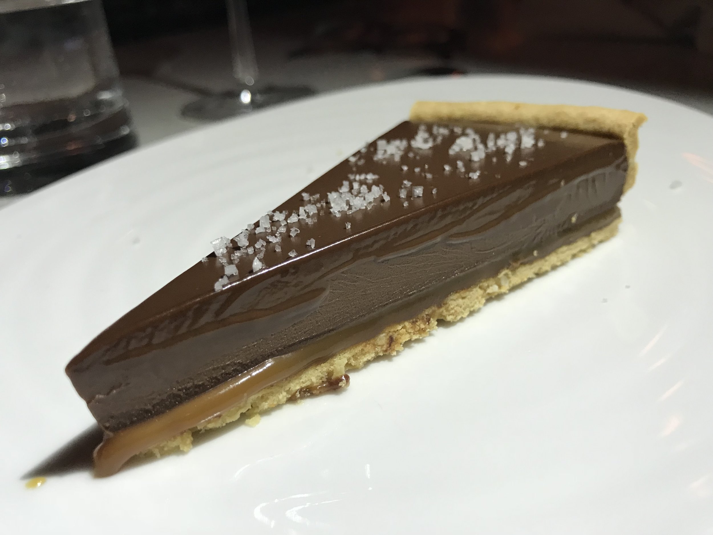 NYC’s #1 chocolate caramel tart, Racine’s.