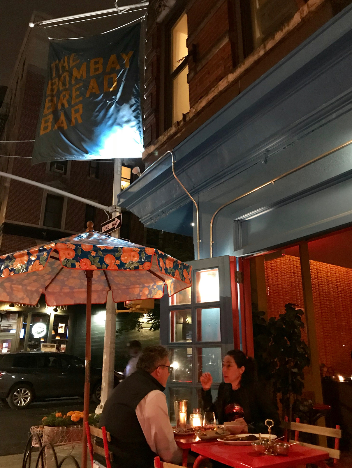 Outdoor seating at Bombay Bread Bar.