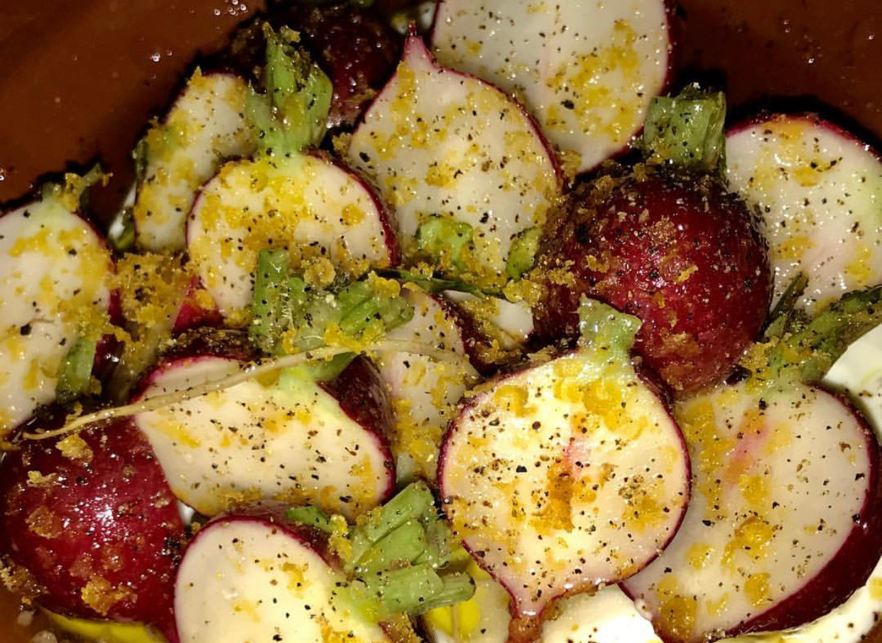 Flavorful radishes at Cervo’s.