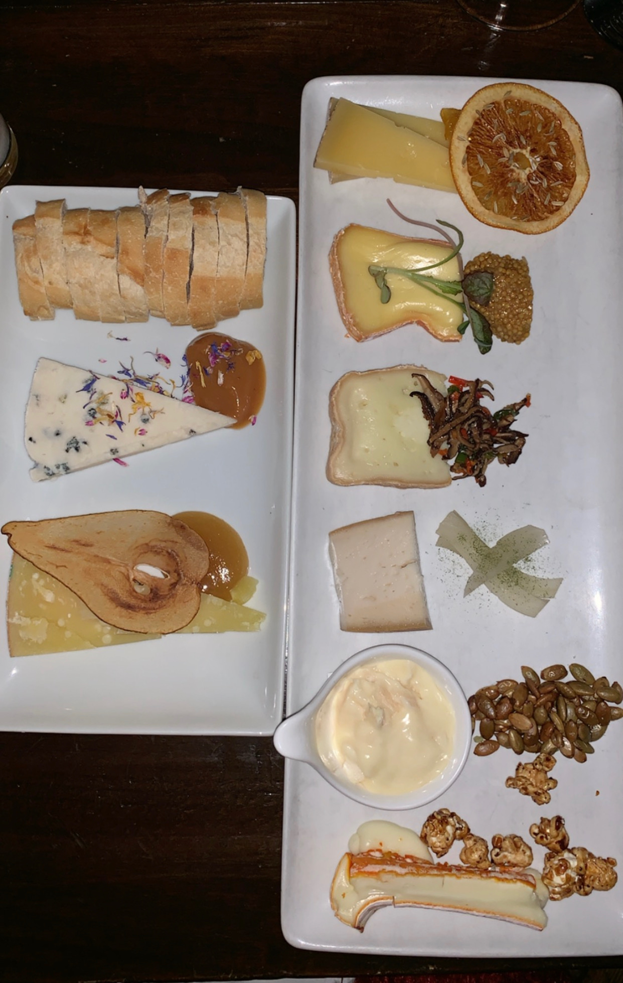 An extravagant cheese flight at Casellula.