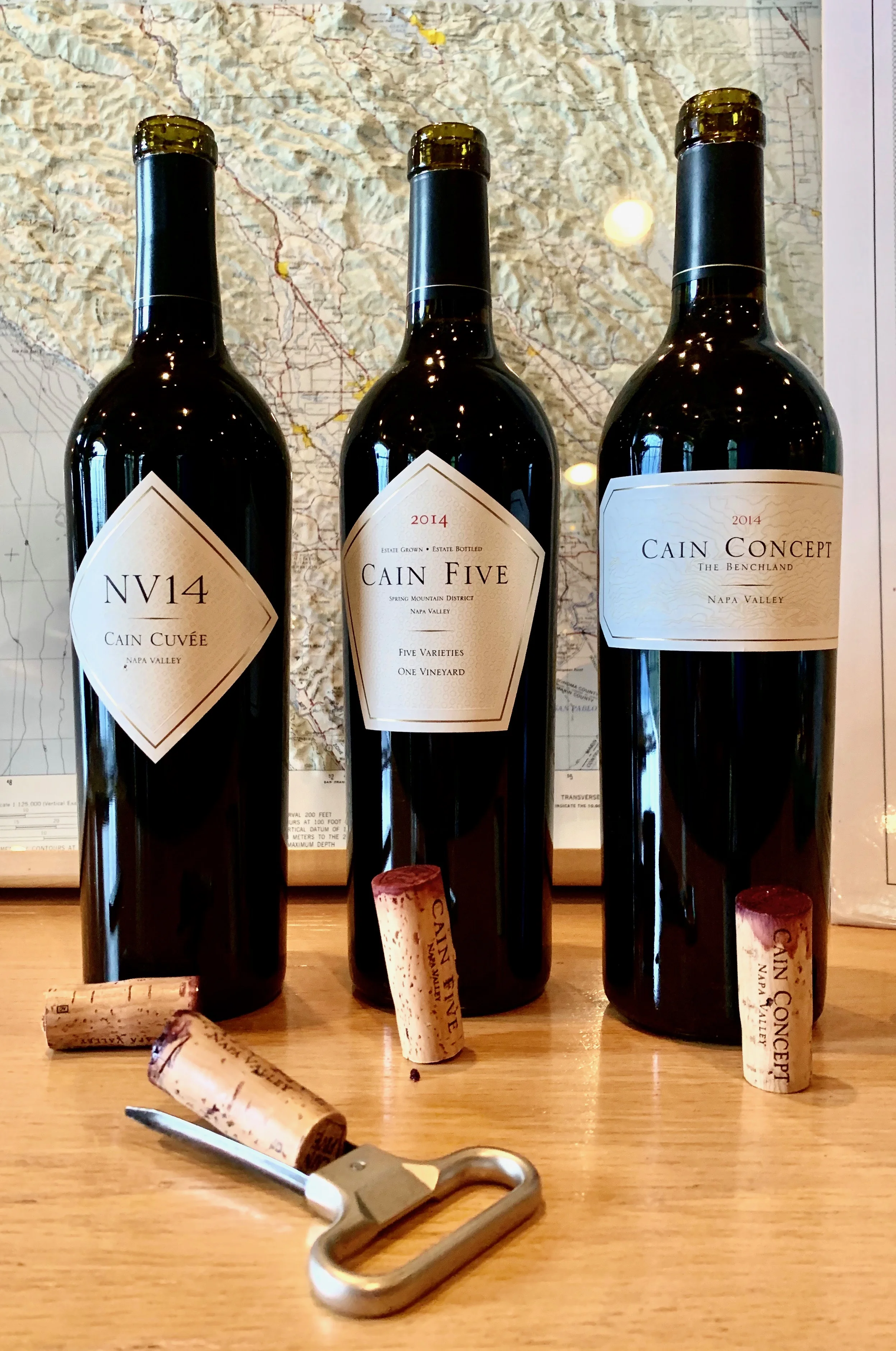 The Vineyards of Cain Winery are planted with the classic varieties of Cabernet Sauvignon, Cabernet Franc, Merlot, Malbec, and Petit Verdot. 10,000 cases are produced annually.