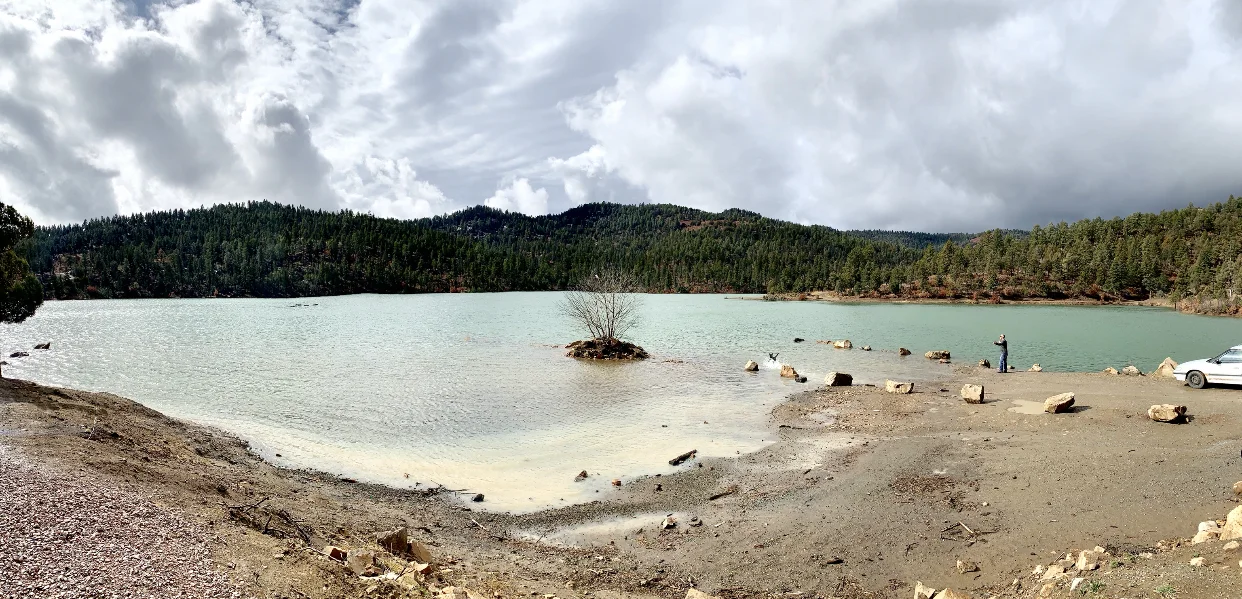 One of several small lakes in Ruidoso where summertime kayaking and picnicing is allowed.