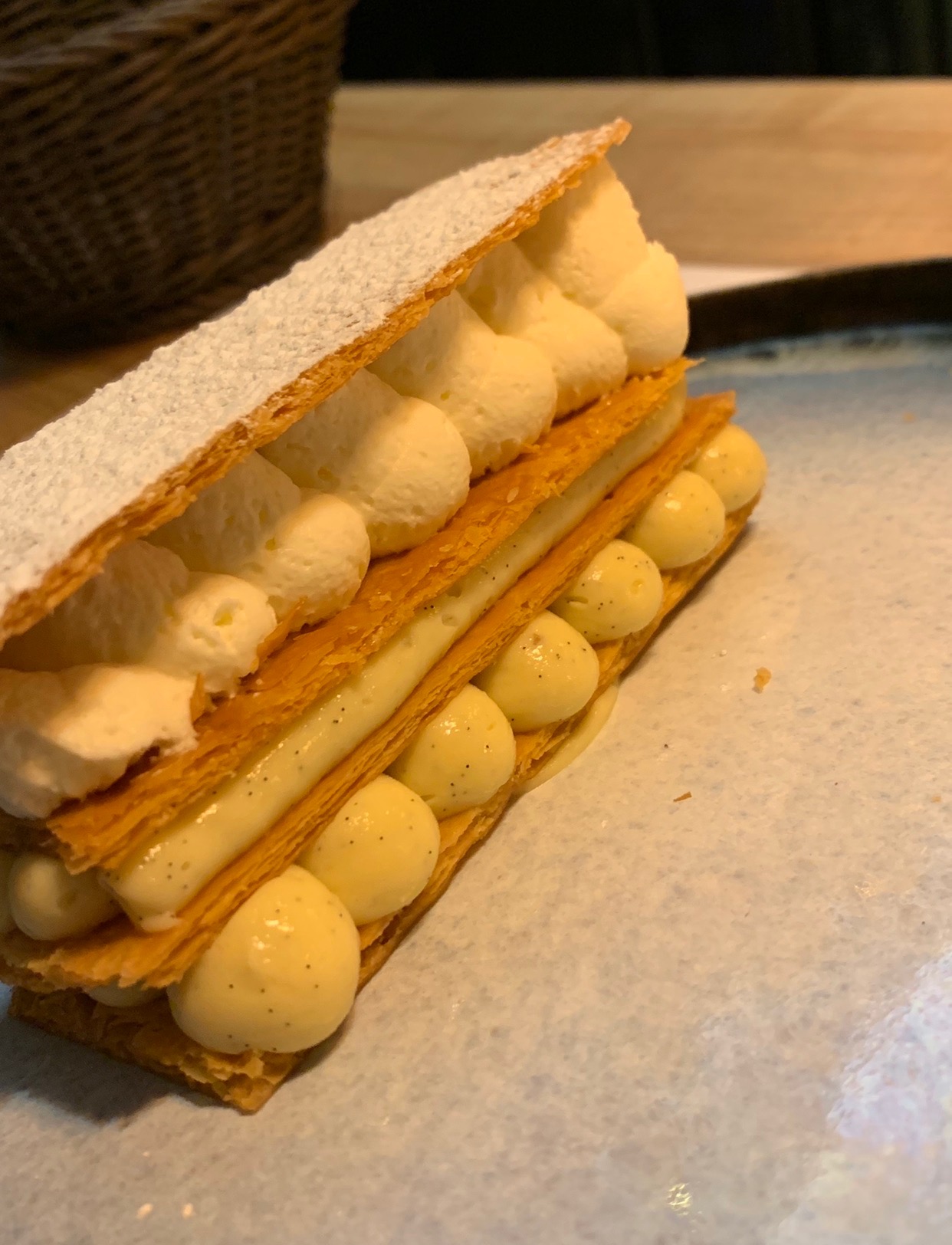 The best dessert at L’Univerre: Mille-feuille with vanilla bourbon cream.