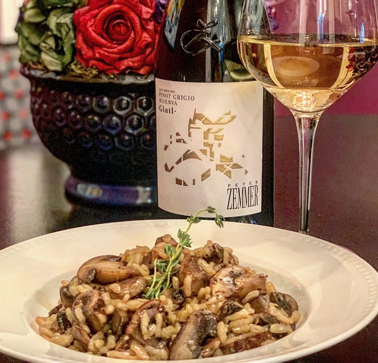 Risotto With Mushrooms and Hazelnuts