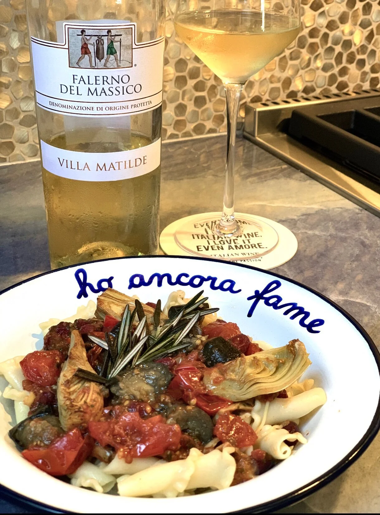 Create Your Own Italian Kitchen With Wine, Pasta and Hand-Painted Enamel Bowls