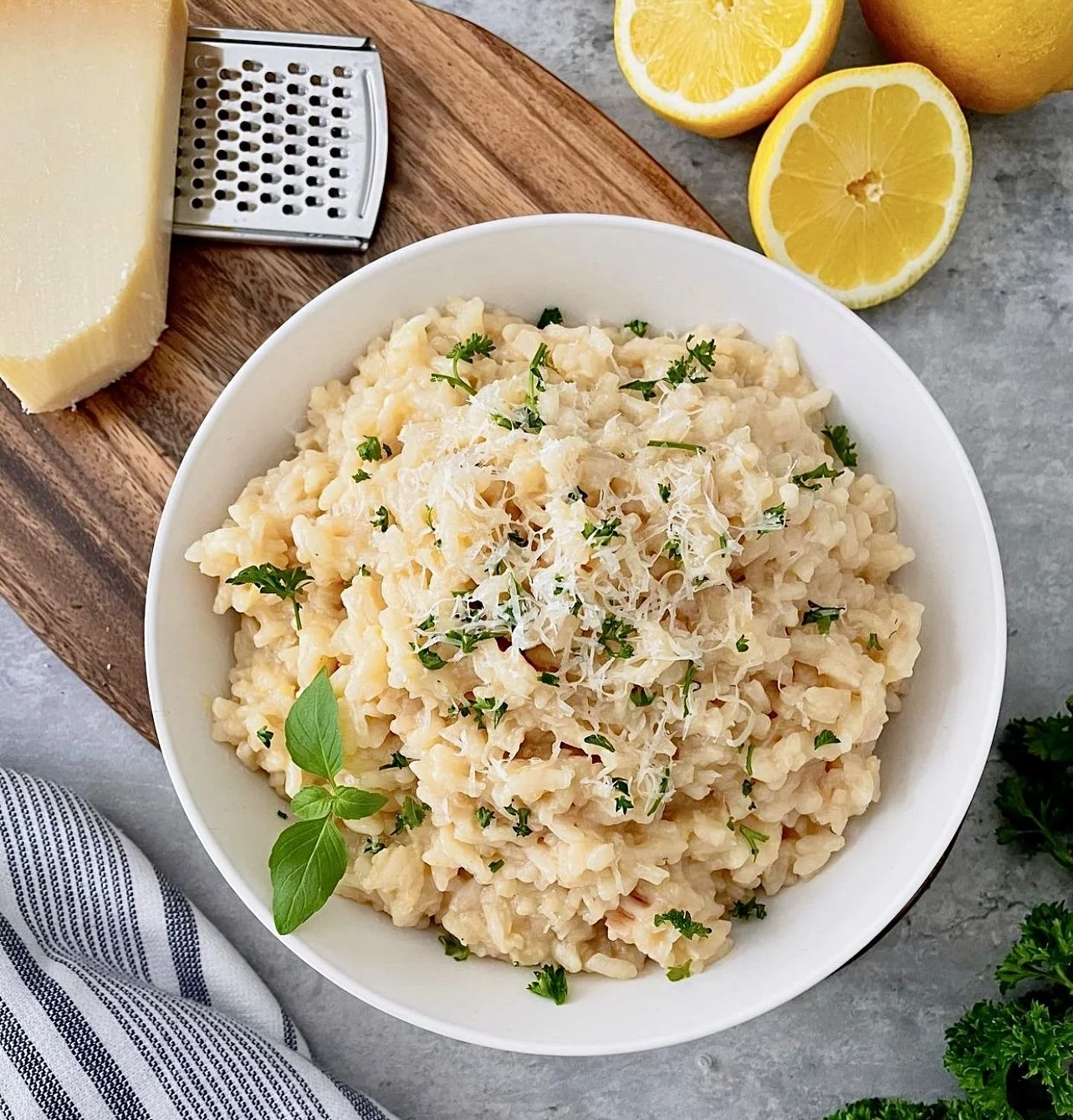 Lemon and Piave DOP Cheese Risotto Paired With Lake Garda Wines