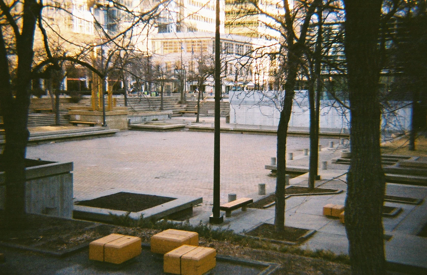 The challenges of a sunken plaza