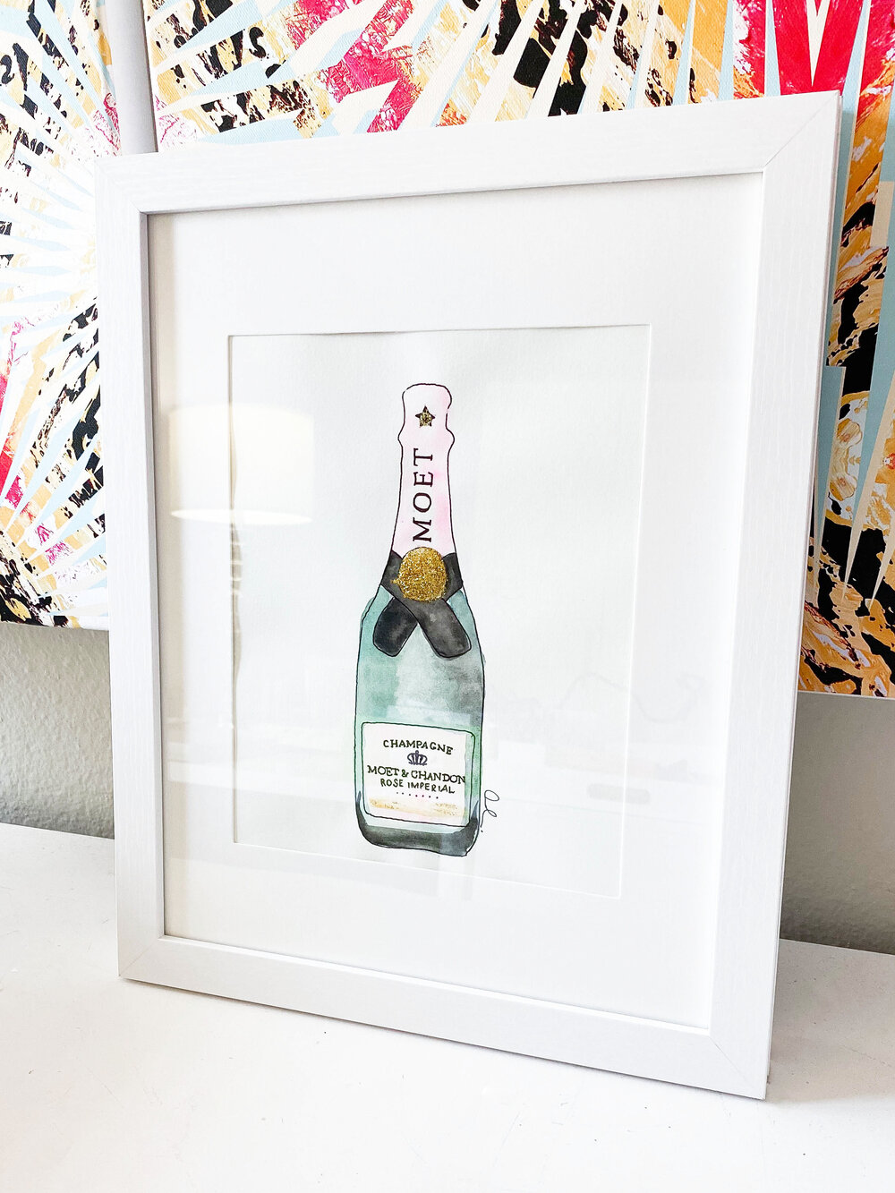 Champagne & Glitter Watercolor — caroline haines creative