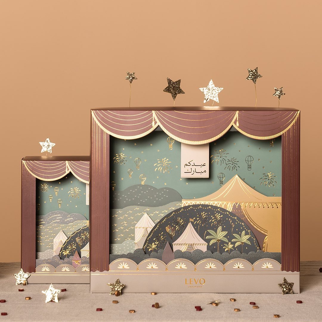 A multi-layered festive Eid box designed for @levochocolate ✨

Photos from @levochocolate