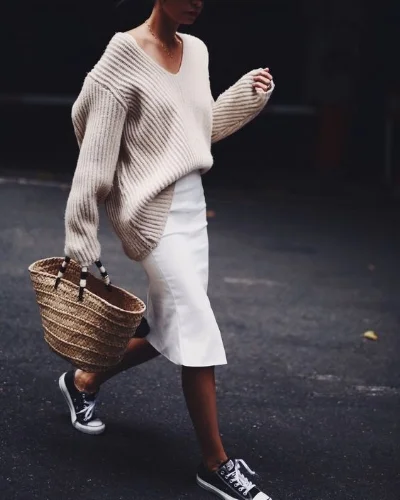 wool jumper with skirt