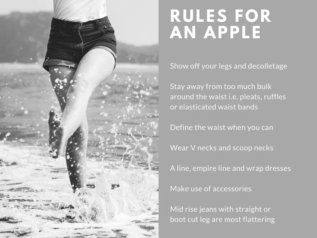 Rules for an apple body shape