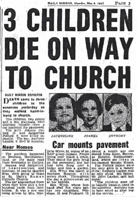 Original Daily Mirror article from May 6th 1957