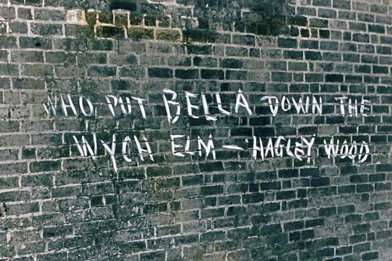 Early graffiti relating to the Hagley Wood Murder