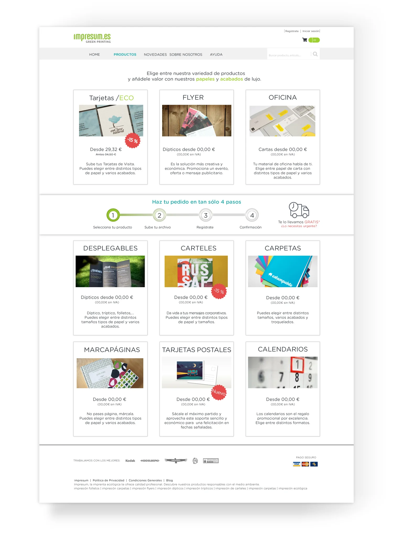 Products layout