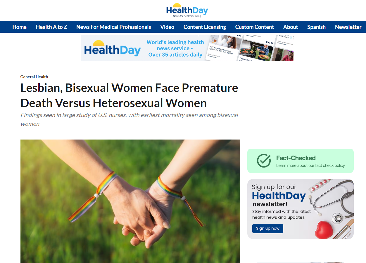 Press Release_Health Day_Lesbian, bisexual women face premature death versus heterosexual women.PNG
