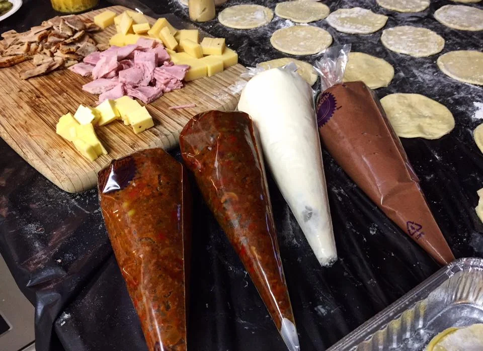 "Various fillings-from meat to sweet"