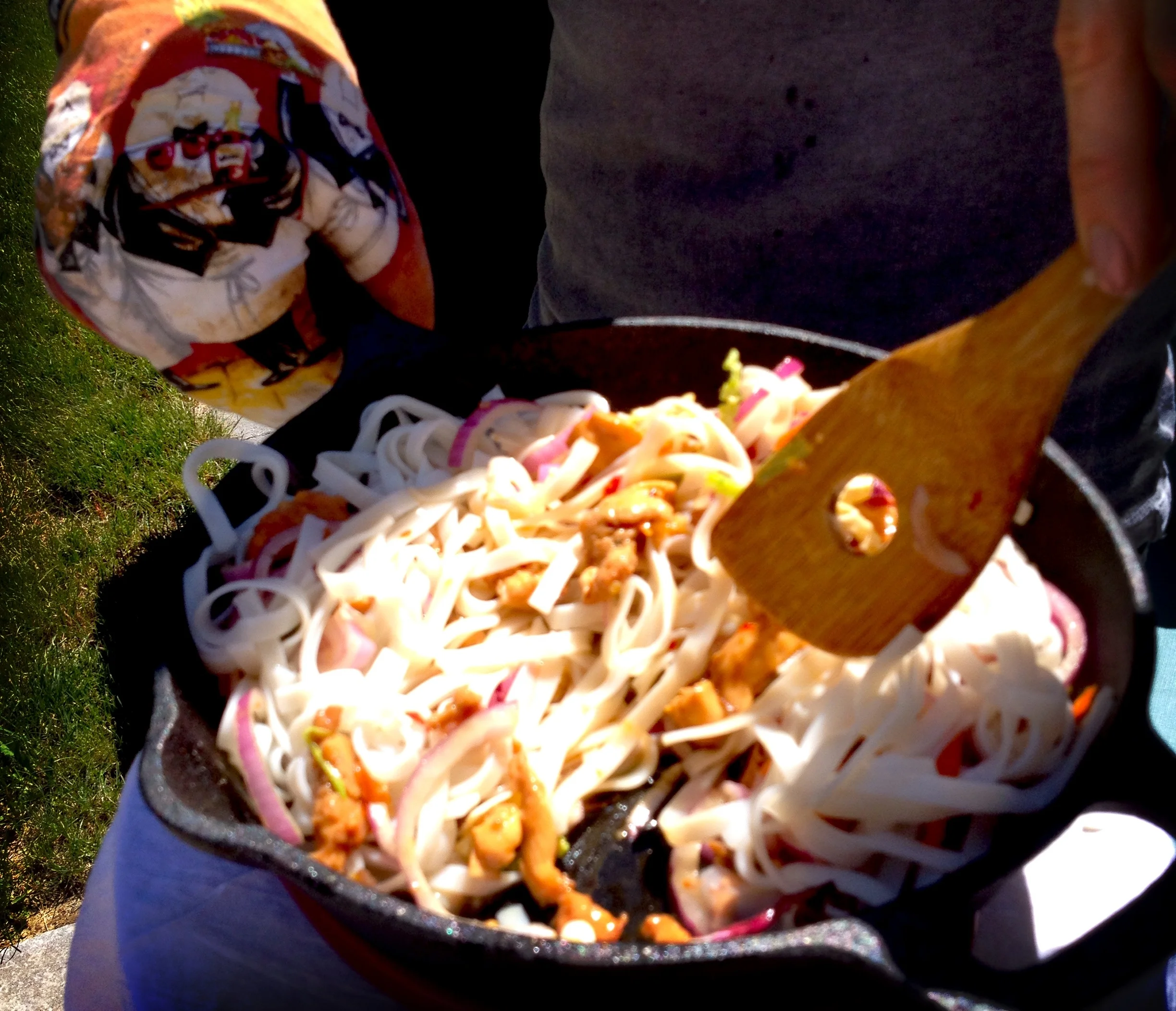 "Stirring up something tasty"