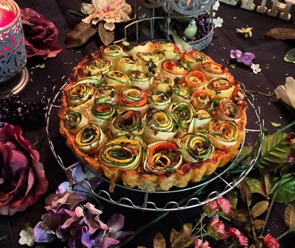 "Vegetable Rose Tart"