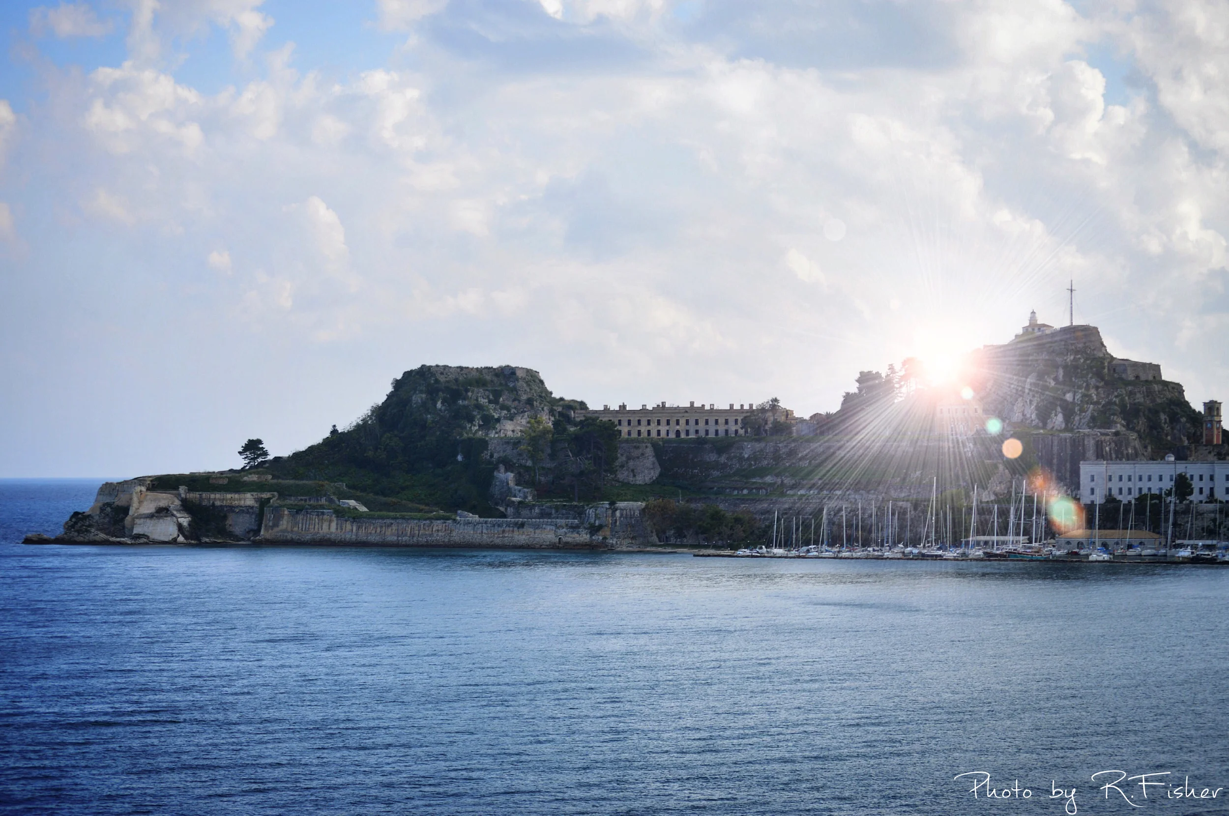 "Departing Corfu at Sunset"