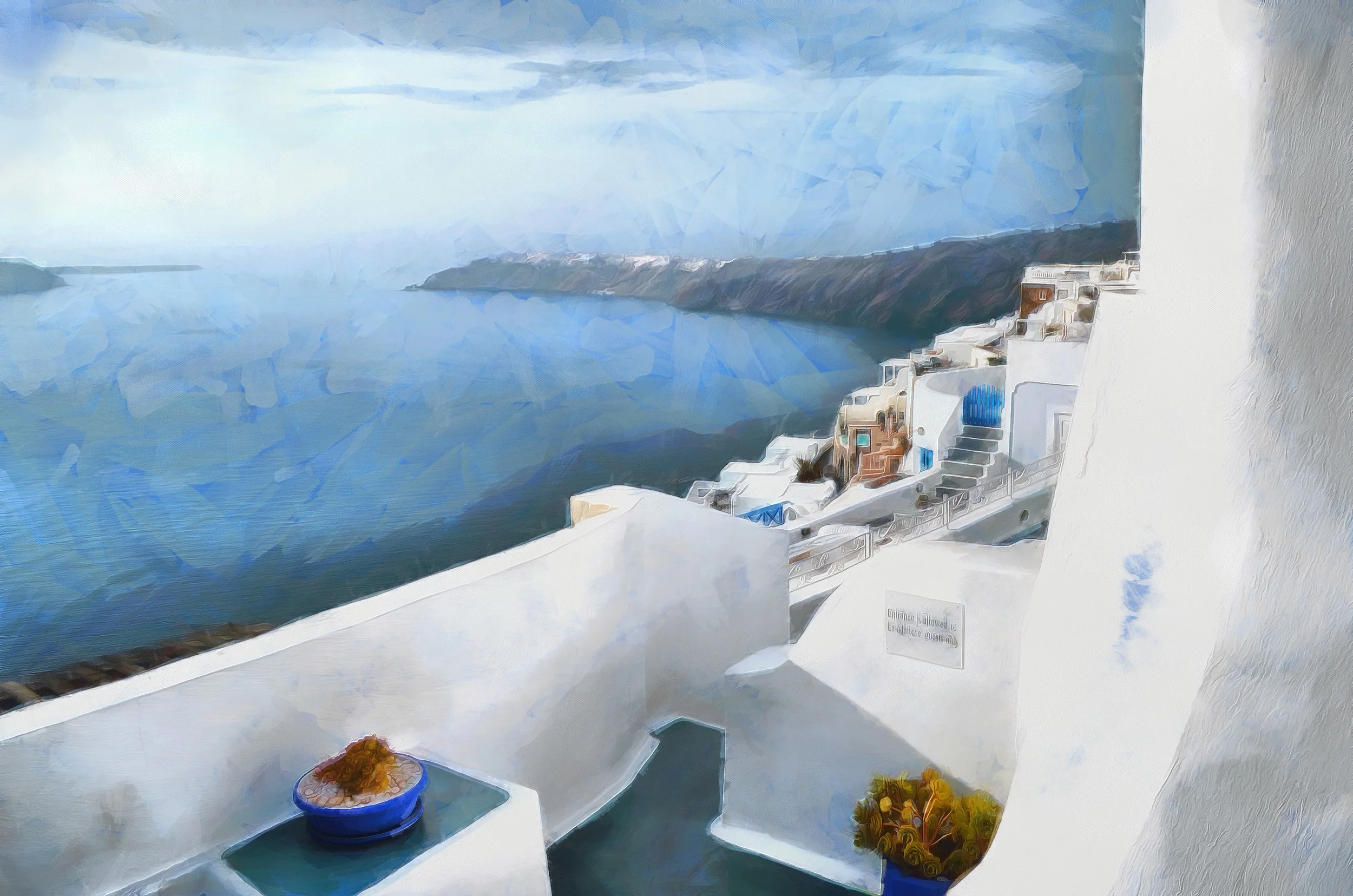 "White on White on Blue"-Santorini by R.Fisher