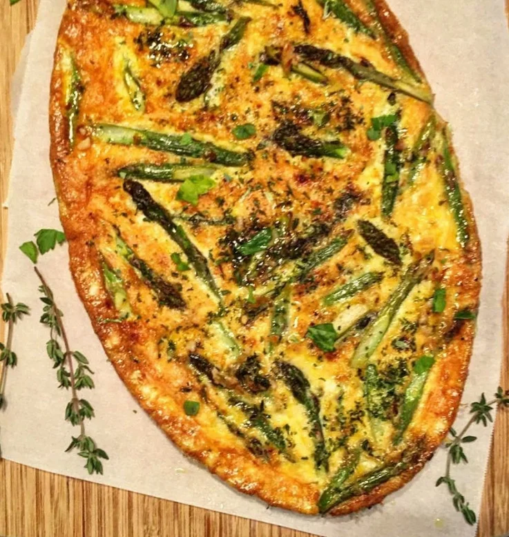 "Asparagus Cheese & Herb Frittata"