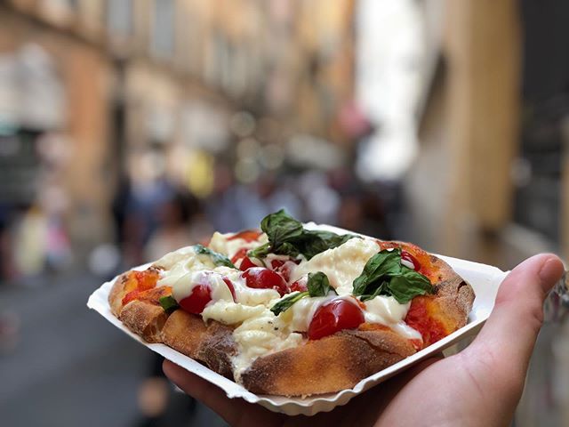 When in Rome do like the Romans do..
-
Well considering that we were stopping in a few places through Italy that trying a little pizza in each would be a great treat..
-
So a little &ldquo;Pizza Roma&rdquo; from a tiny little place near to the Panthe