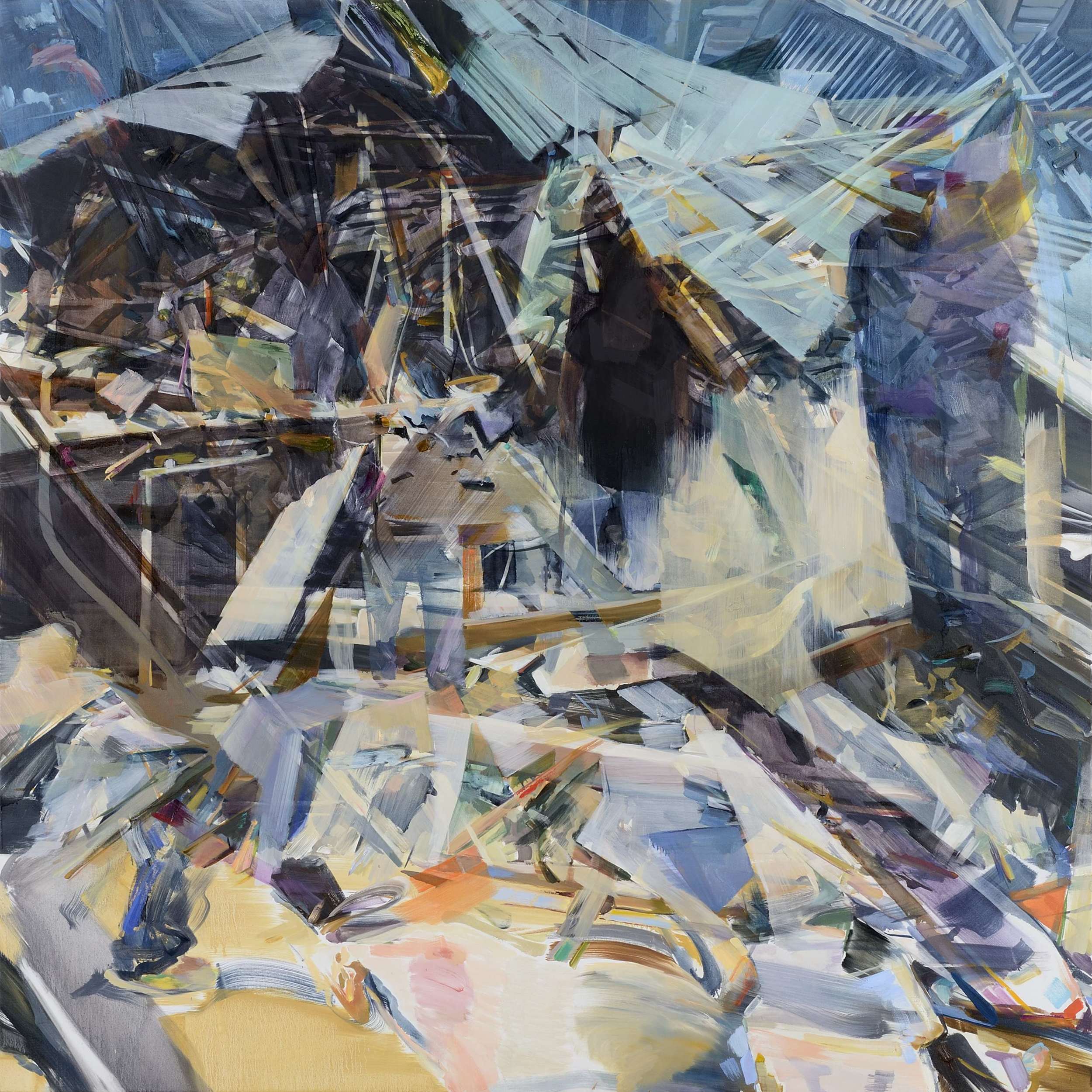   N'anga , 2013, oil and alkyd on canvas, 200 x 200cm. Private collection, Portugal 