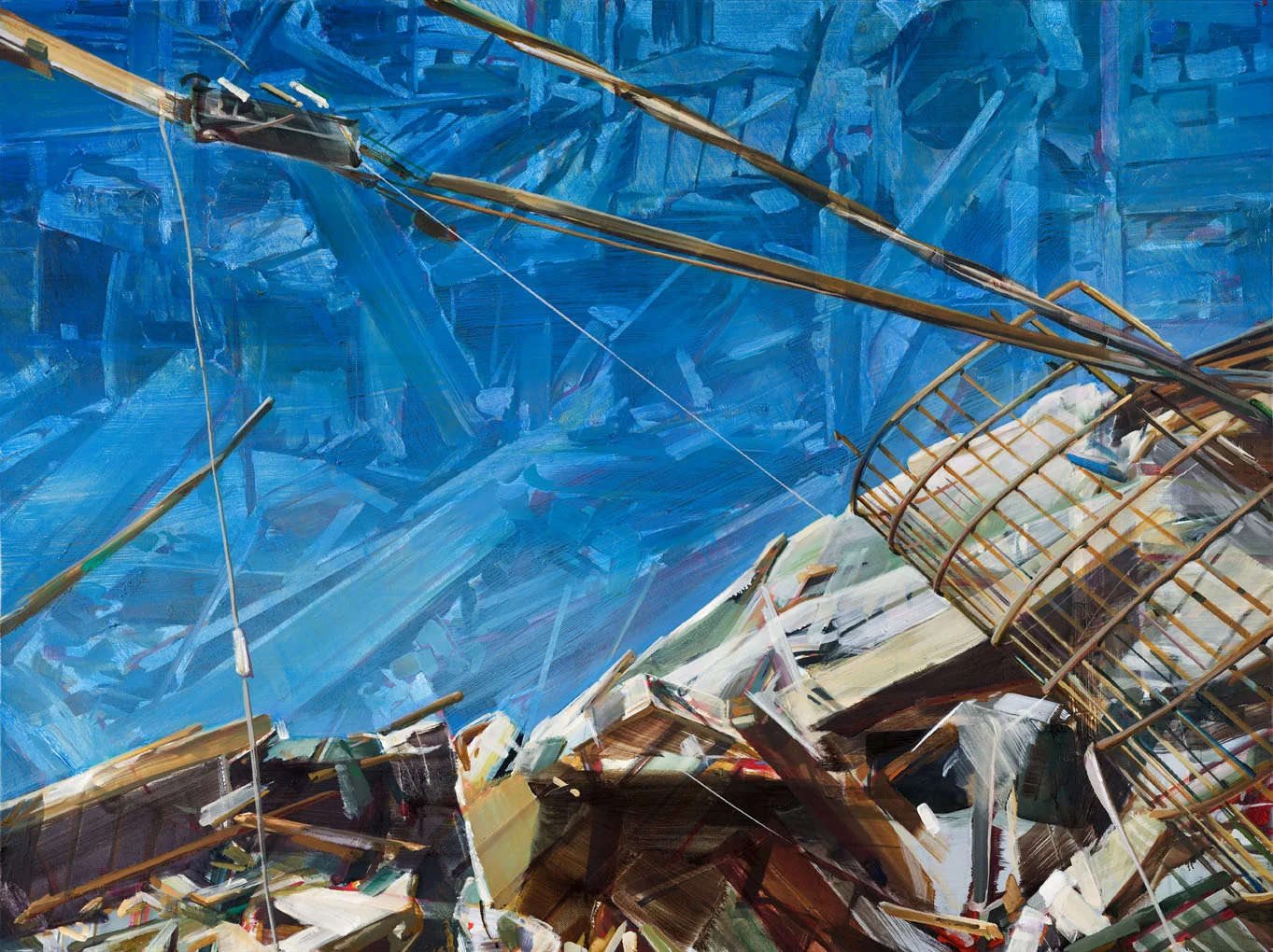 Stairway , 2010, oil on canvas, 135 x 183cm. Private collection, France