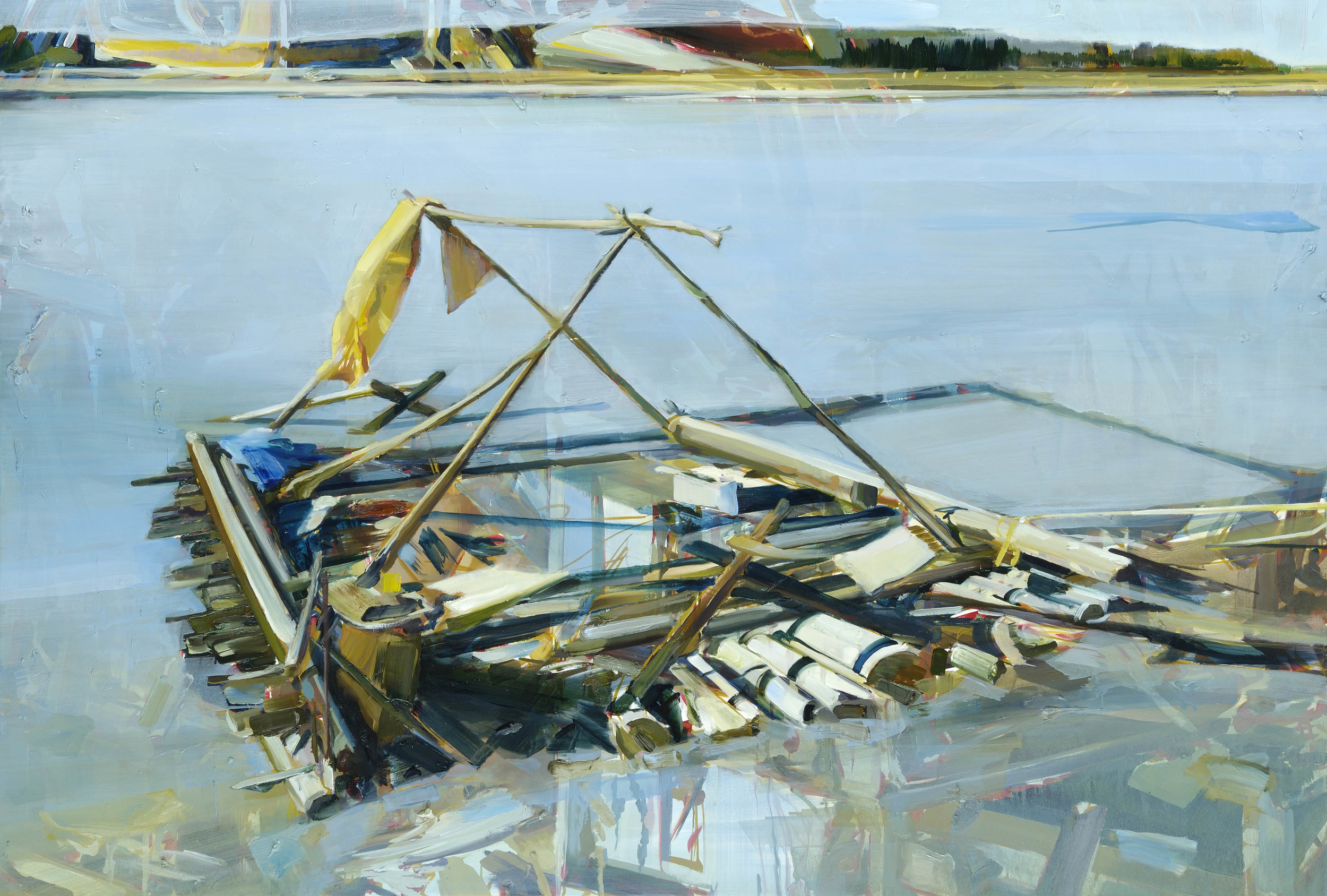   Untitled (Mobile Home) , 2010, oil on canvas, 136 x 200cm. Salomon Foundation Collection, France 