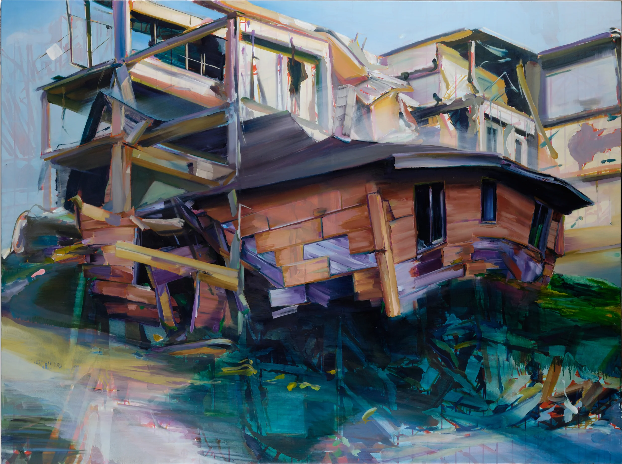 Jack and Gill (went up the hill...) , 2008, oil on canvas, 188 x 250cm. Private collection, France