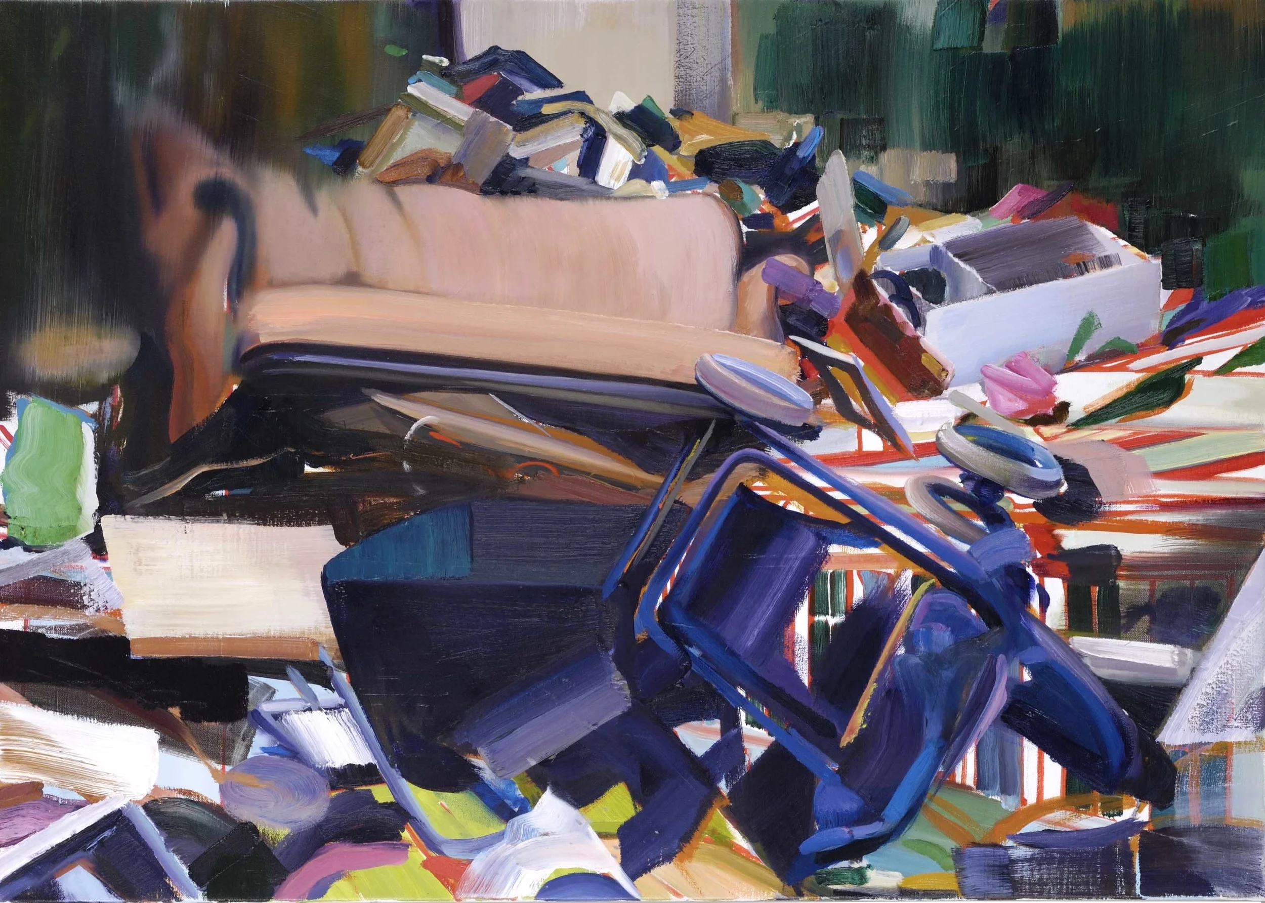 Lounge , 2006, oil on canvas, 61 x 93cm. Collection P. Piguet, France